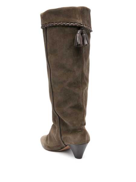 Pantofi cu toc Isabel Marant Isabel Marant Dalby Draped Suede Boots Brown Femei (BM 18795312) 3