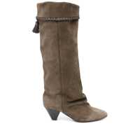 Pantofi cu toc Isabel Marant Dalby Draped Suede Boots Femei