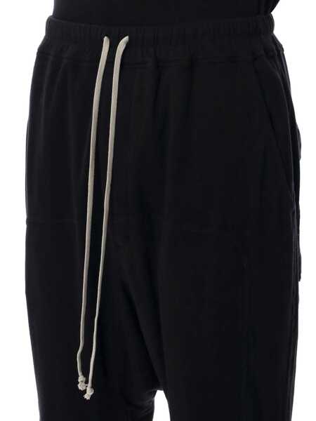 Pantaloni Rick Owens Rick Owens Drkshdw Black Jersey Prisoner Drawstring Pants Black Barbati (BM 18795402) 3