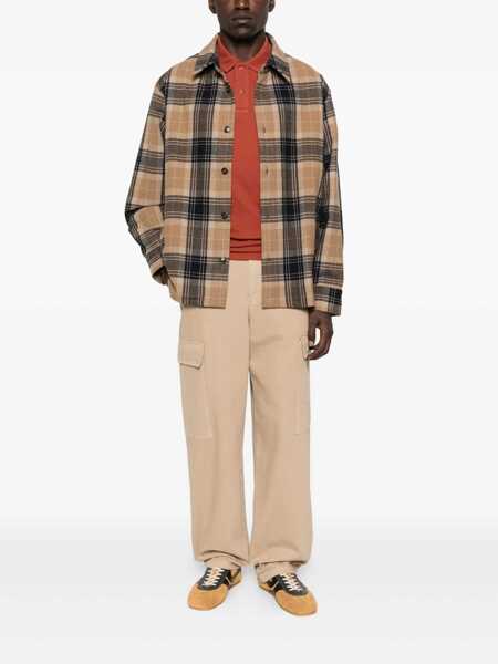 Geci A.P.C. A.P.C. Bobby Tartan Wool Overshirt BEIGE DARK NAVY Barbati (BM 18795414) 2