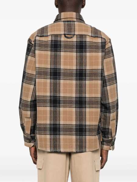 Geci A.P.C. A.P.C. Bobby Tartan Wool Overshirt BEIGE DARK NAVY Barbati (BM 18795414) 4