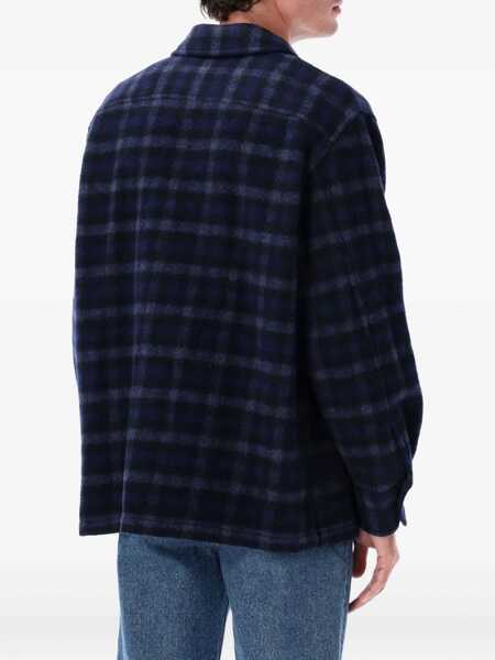 Geci A.P.C. A.P.C. Stanley Checked Wool Overshirt DARK NAVY Barbati (BM 18795417) 2