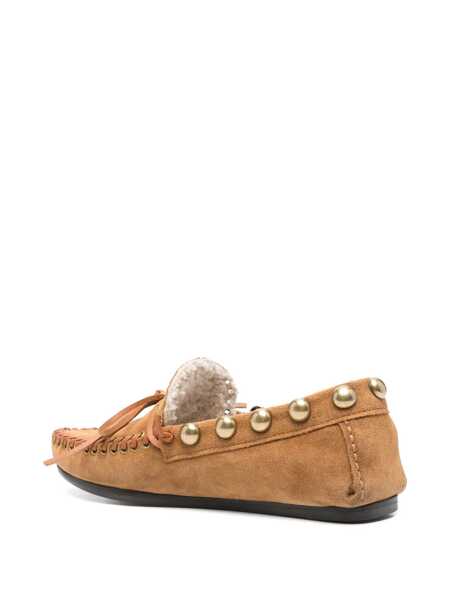 Pantofi cu toc Isabel Marant Isabel Marant Fitza Shearling Suede Loafers COGNAC GOLD Femei (BM 18795495) 3