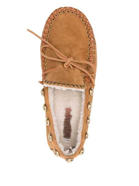 Pantofi cu toc Isabel Marant Isabel Marant Fitza Shearling Suede Loafers COGNAC GOLD Femei (BM 18795495) 4