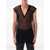 Rick Owens Rick Owens Black Sheer Wool Deep V Tank Black