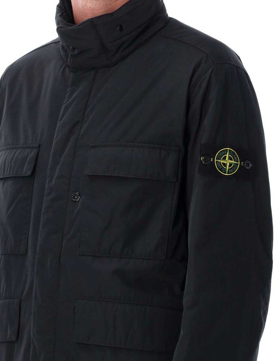 Geci Stone Island Stone Island Micro Twill Field Jacket Black Barbati (BM 18795543) 3