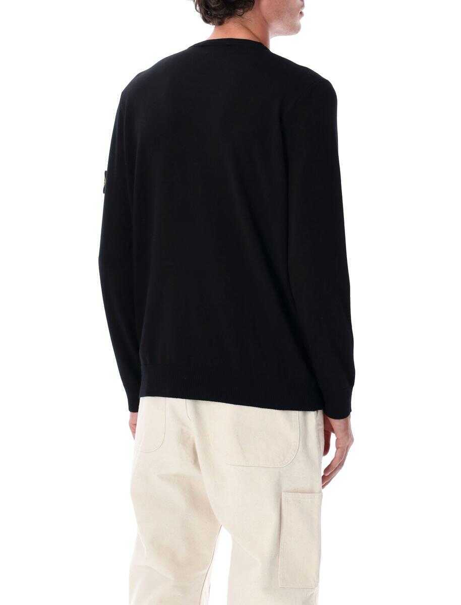 Pulovere Stone Island Stone Island Wool Crewneck Jumper Black Barbati (BM 18795552) 2