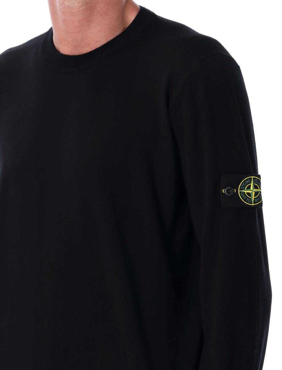 Pulovere Stone Island Stone Island Wool Crewneck Jumper Black Barbati (BM 18795552) 3