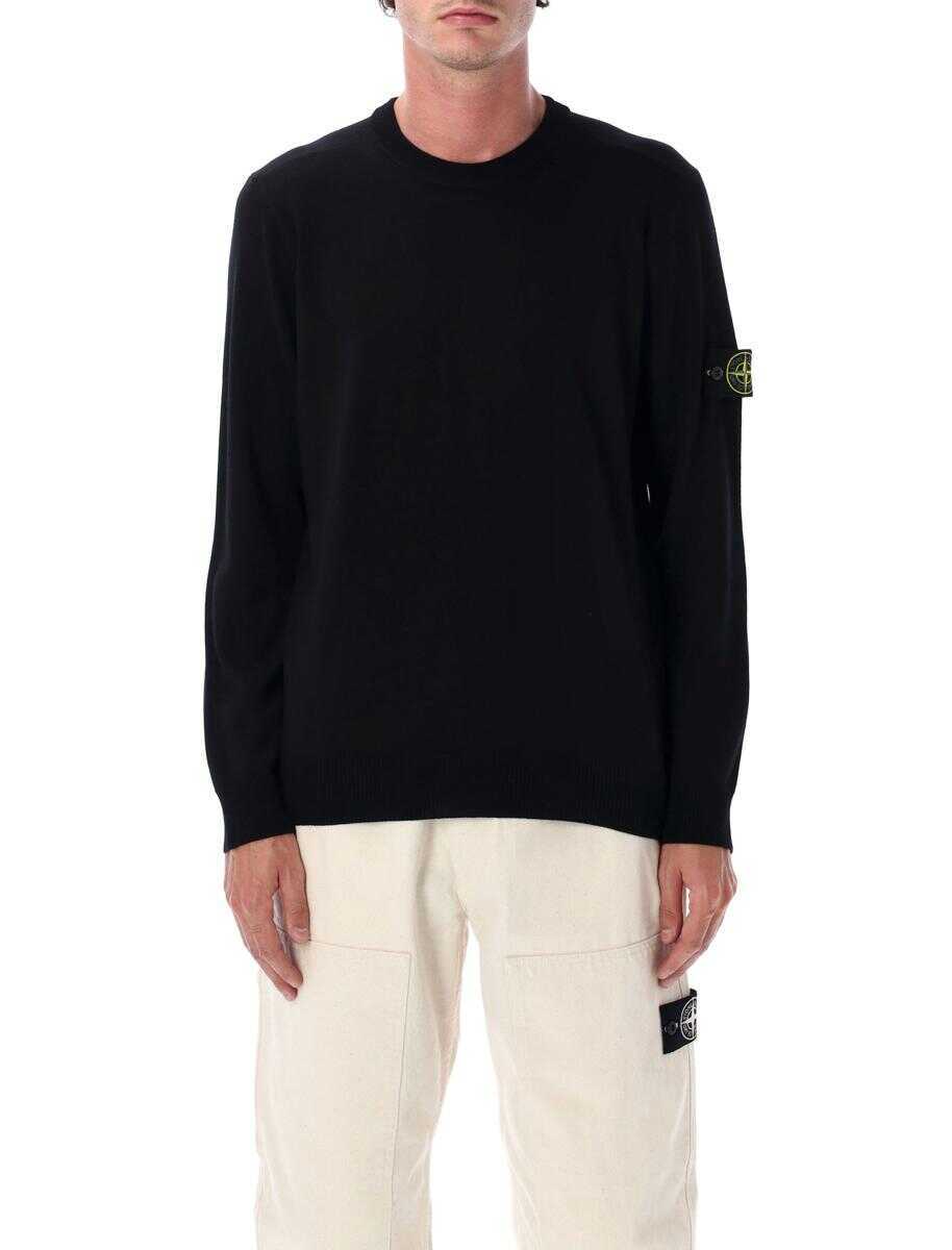 Pulovere Stone Island Stone Island Wool Crewneck Jumper Black Barbati (BM 18795552) 1