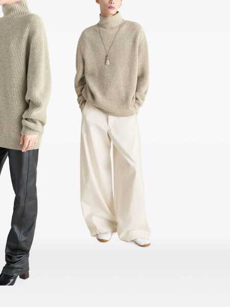 Pulovere LEMAIRE Lemaire Yak Alpaca High Neck Sweater Beige Barbati (BM 18795597) 3