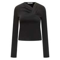 Pulovere Iro Iro Black Top With Crossover Neckline Femei