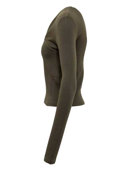 Pulovere IRO Iro Iro Khaki Top With Crossover Neckline GREEN Femei (BM 18795798) 1