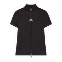 Tricouri COURRÈGES Courrèges Black Courrèges T-Shirt With Zipper