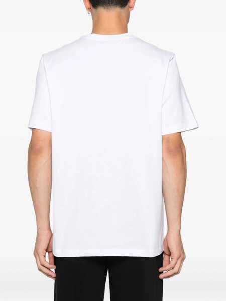 Tricouri MSGM Msgm Cotton T-Shirt With Front Printed Logo WHITE Barbati (BM 18796008) 2