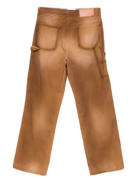 Tricouri MSGM Msgm Brown Cotton Pants With Worn Effect Beige Barbati (BM 18796011) 2