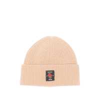 Sepci Msgm Beige Ribbed Wool Hat Barbati