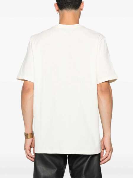 Tricouri MSGM Msgm Ivory Cotton T-Shirt WHITE Barbati (BM 18796044) 3