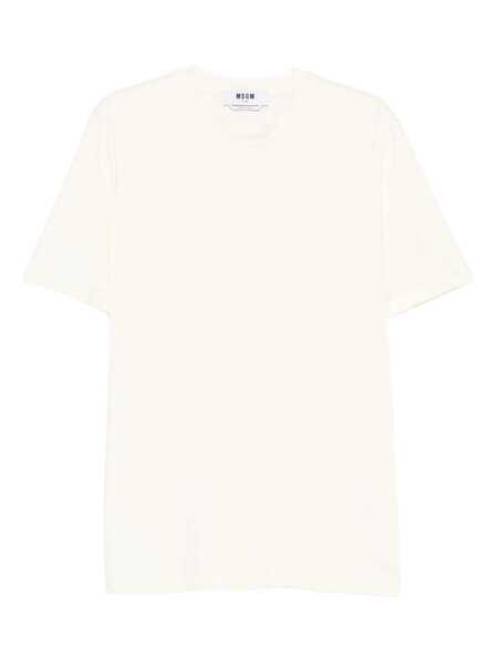 Tricouri MSGM Msgm Ivory Cotton T-Shirt WHITE Barbati (BM 18796044) 1