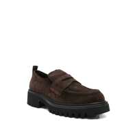 Sandale Guglielmo Rotta Brown Suede Calfskin Loafers Femei