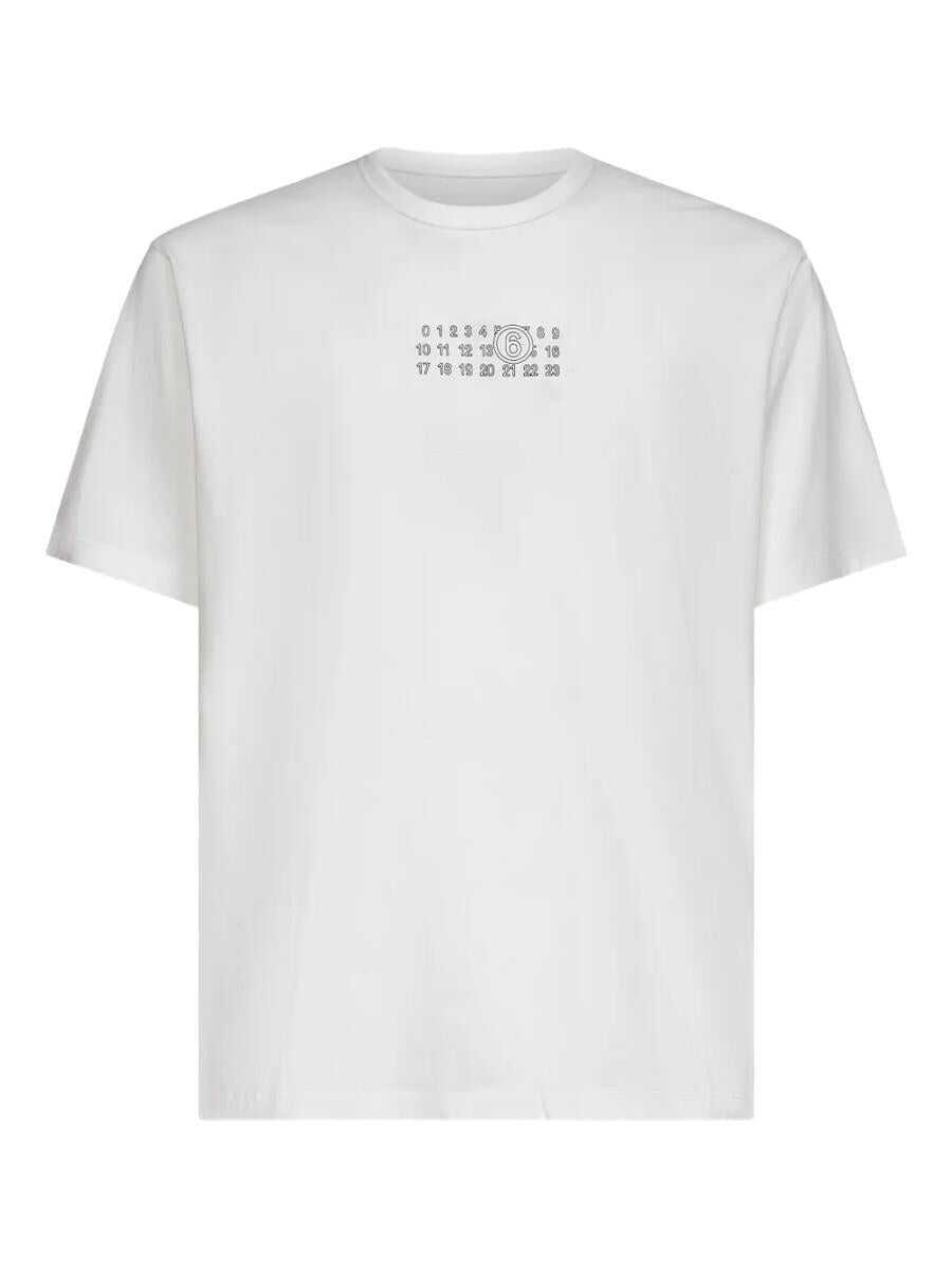 Tricouri MM6 Maison Margiela MM6 Maison Margiela Cotton T-Shirt With Number Graphics WHITE Barbati (BM 18796635) 1