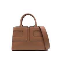 Genti de mana Elisabetta Franchi Elisabetta Franchi Tote Bag In Camel Brown With Embossed Logo