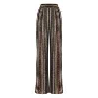 Pantaloni casual Missoni Multi-Colored Striped Wide-Leg Trousers Femei