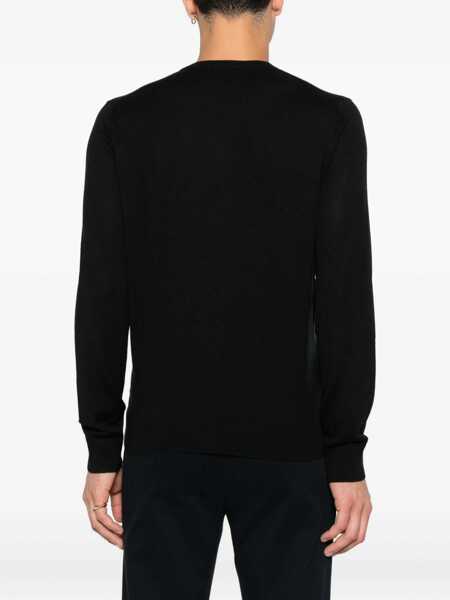 Pulovere Alpha Studio Alpha Studio Silk And Cashmere Crewneck Sweater Black Barbati (BM 18798042) 3
