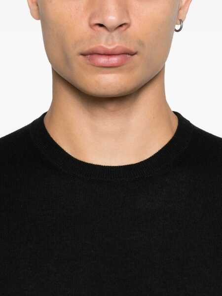 Pulovere Alpha Studio Alpha Studio Silk And Cashmere Crewneck Sweater Black Barbati (BM 18798042) 4