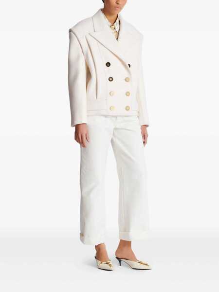 Geci Balmain Balmain Double-Breasted Coat WHITE Femei (BM 18798063) 3