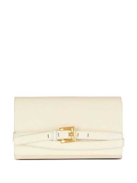Portofele Balmain Balmain Shuffle Wallet On Chain WHITE Femei (BM 18798144) 1
