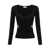Elisabetta Franchi Elisabetta Franchi Fitted Stretch Fabric Blazer With Logo Detail Black