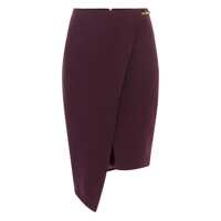 Fuste Elisabetta Franchi Asymmetric Crepe Skirt With Jewel Detail Femei