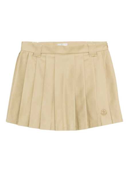 Fuste Moncler Moncler Pleated A-Line Skirt With Logo Beige Femei (BM 18798768) 1