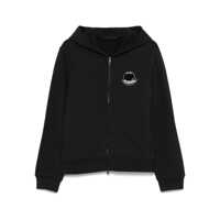 Bluze de trening Moncler Black Cotton Hoodie With Logo Barbati