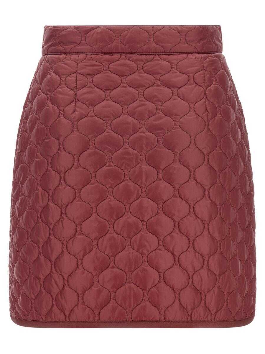 Fuste Moncler Moncler Square Quilting Skirt Red Femei (BM 18798888) 2