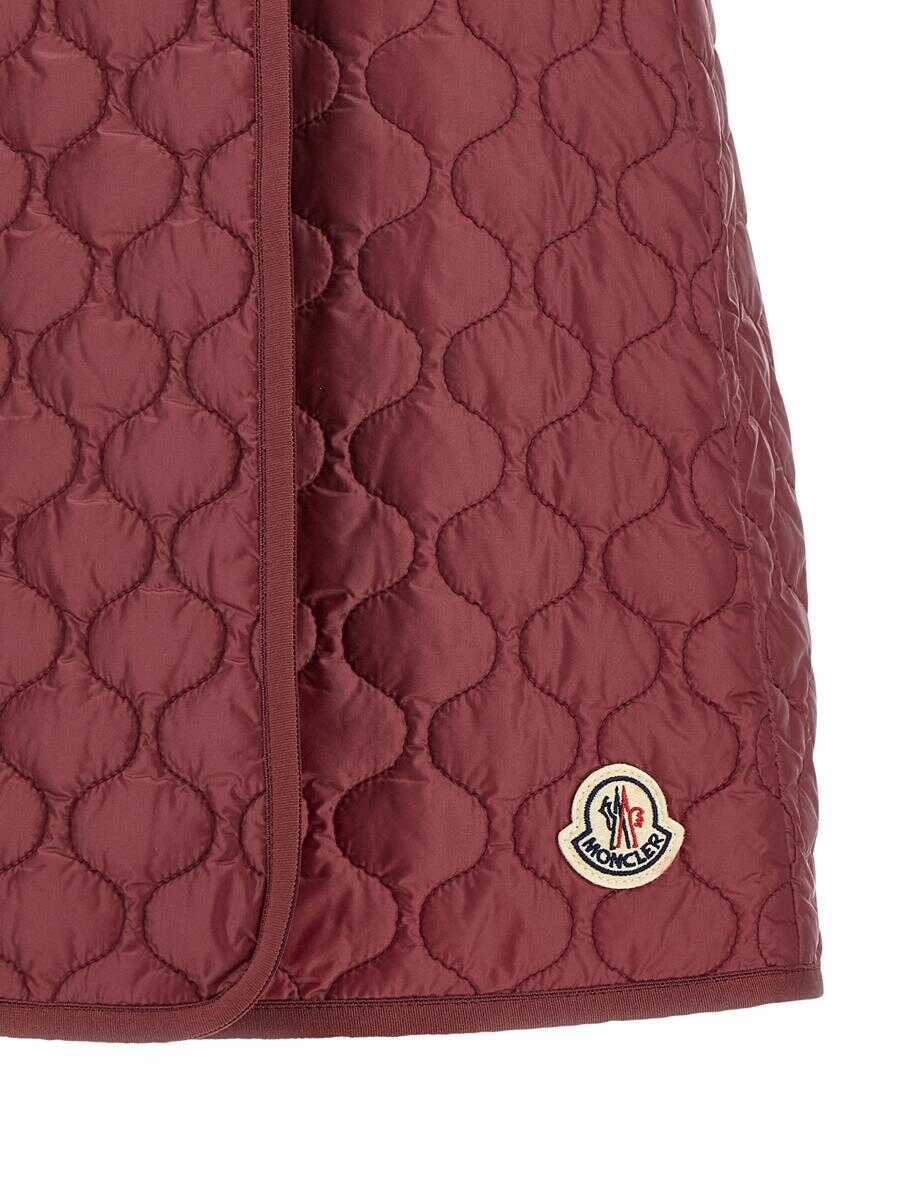 Fuste Moncler Moncler Square Quilting Skirt Red Femei (BM 18798888) 4