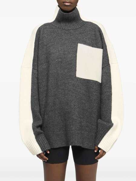 Pulovere JW Anderson JW Anderson Jw Anderson Sweater With Contrast Pocket GREY Femei (BM 18798936) 3