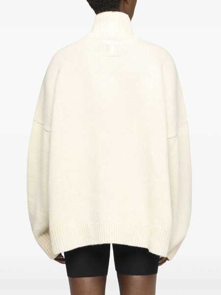 Pulovere JW Anderson JW Anderson Jw Anderson Sweater With Contrast Pocket GREY Femei (BM 18798936) 4
