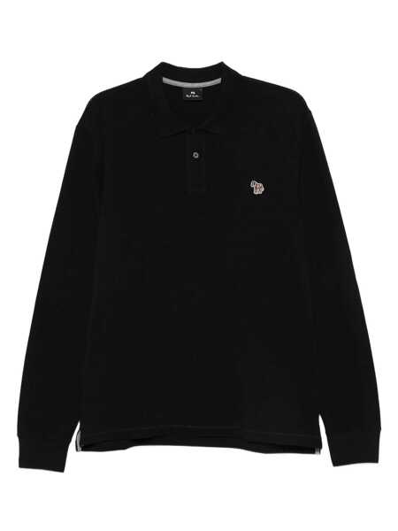 Tricouri Polo Paul Smith Paul Smith Long Sleeve Polo Shirt Black Barbati (BM 18799101) 1