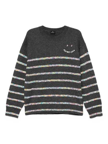 Pulovere Paul Smith Paul Smith Striped Crew Neck Sweater GREY Barbati (BM 18799119) 1