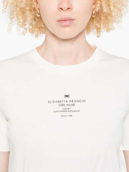 Topuri Elisabetta Franchi Elisabetta Franchi T-Shirts And Polos WHITE Femei (BM 18799182) 5