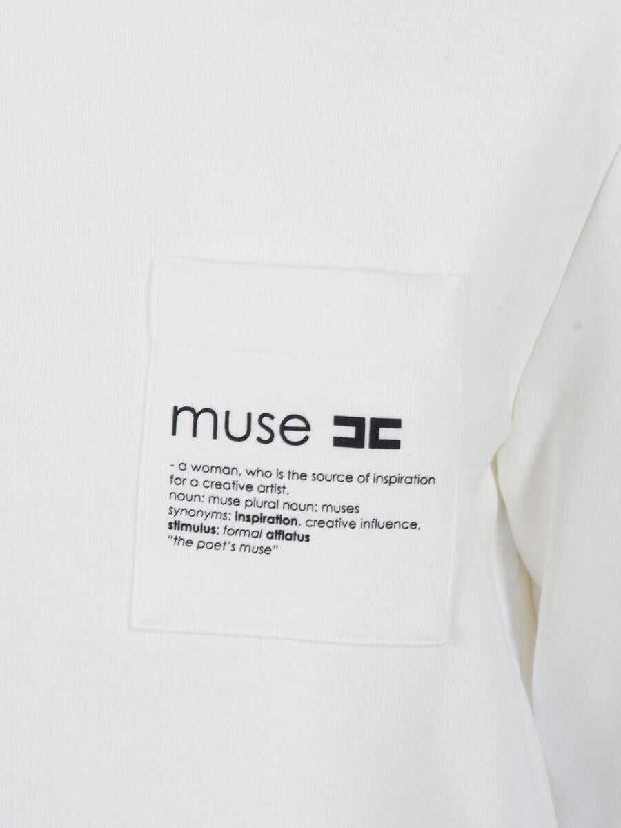 Pulovere Elisabetta Franchi Elisabetta Franchi Girocoll WHITE Femei (BM 18799218) 3