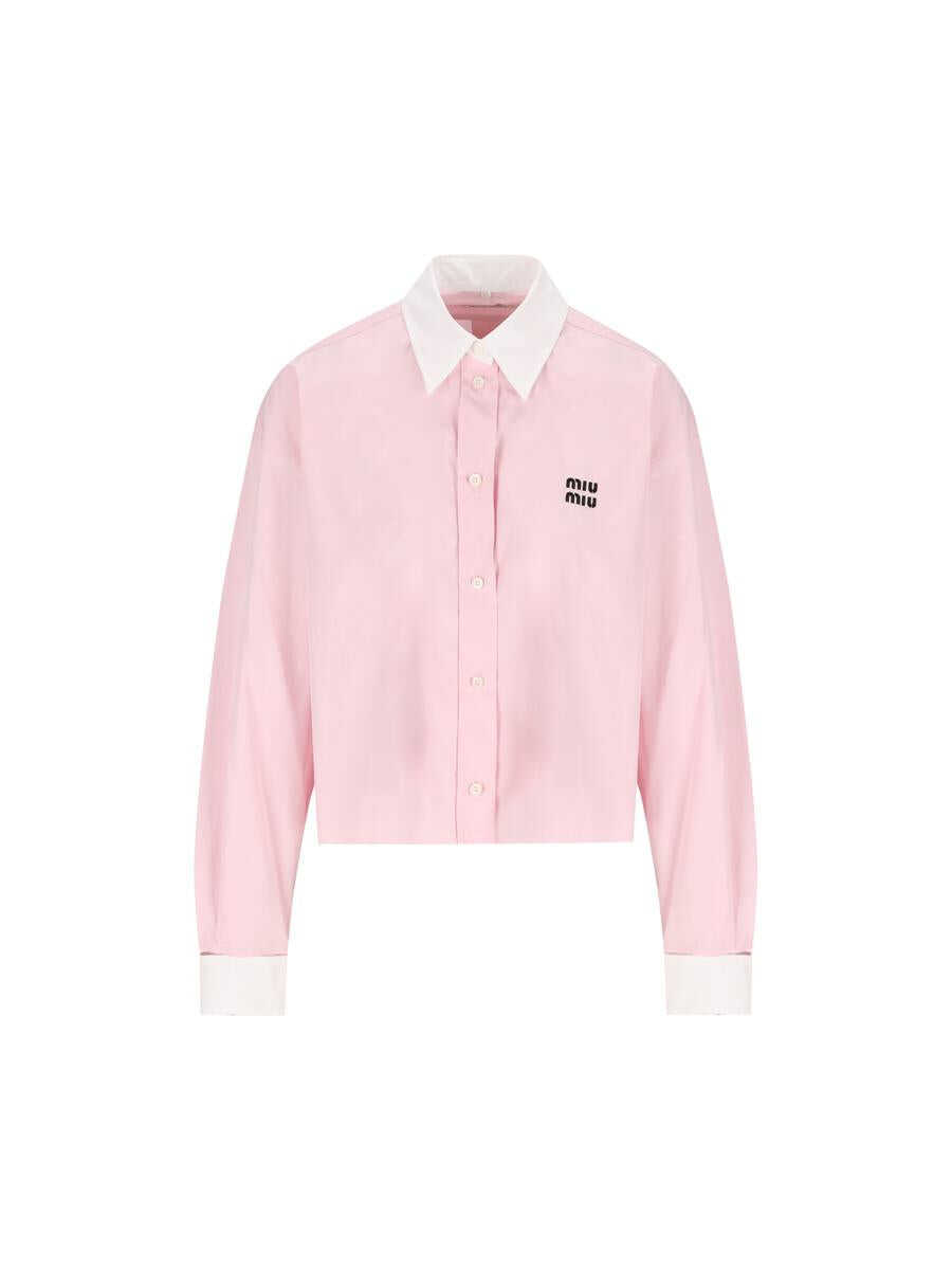 Camasi Miu Miu Miu Miu Shirts PINK Femei (BM 18799245) 1
