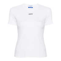 Topuri Off-White Off-White Off Stamp Rib Basic Tee White Black