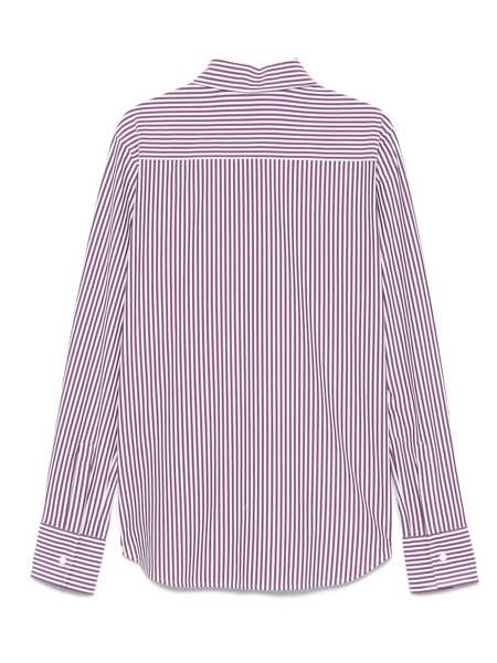 Camasi XACUS Xacus Perla Striped Shirt In Purple And White Cotton ROSSO E BIANCO Femei (BM 18799542) 2