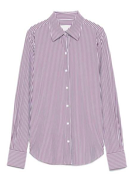 Camasi XACUS Xacus Perla Striped Shirt In Purple And White Cotton ROSSO E BIANCO Femei (BM 18799542) 1