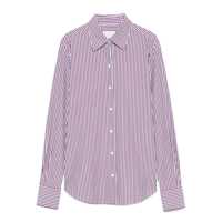 Camasi Xacus Perla Striped Shirt In Purple And White Cotton Femei