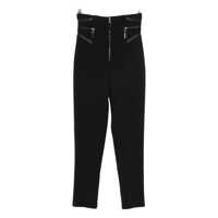 Pantaloni casual Elisabetta Franchi Black High-Waist Bustier With Zip Femei