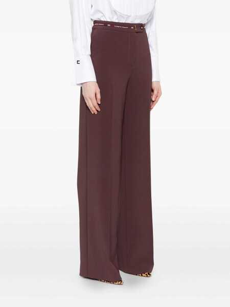 Pantaloni casual Elisabetta Franchi Elisabetta Franchi Burgundy High-Waist Trousers Red Femei (BM 18799557) 2