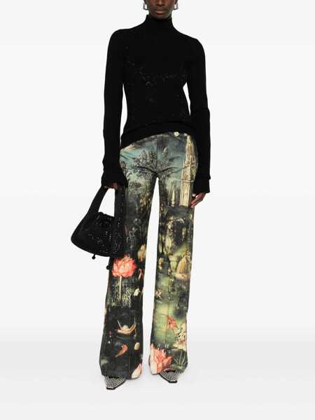 Pulovere Blumarine Blumarine Geometric Turtleneck Sweater Black Femei (BM 18799740) 2